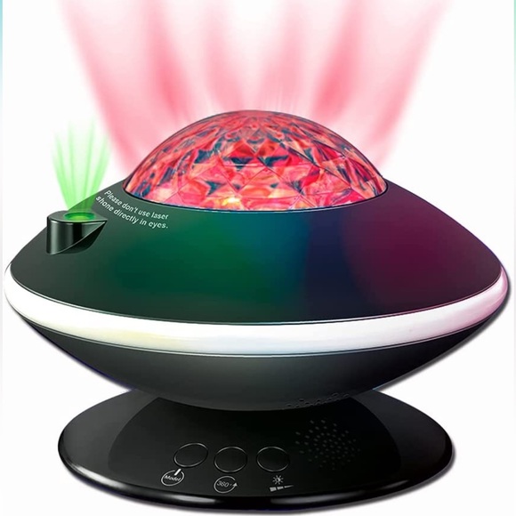 New - Rotating LED Galaxy Light Projector Dream Lamp Skylight Nightlight (White) - Picture 1 of 7